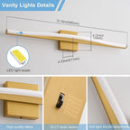 Modern Bathroom Vanity Light 32 inch, Dimmable 5CCT Led Bathroom Light Fixture - Image 5