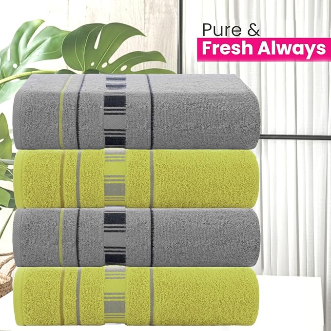 CASA COPENHAGEN X Line 4Pcs 100% Egyptian Cotton Designer Hand Towels Gift Set- - Image 2