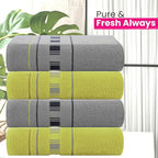 CASA COPENHAGEN X Line 4Pcs 100% Egyptian Cotton Designer Hand Towels Gift Set- - Image 2