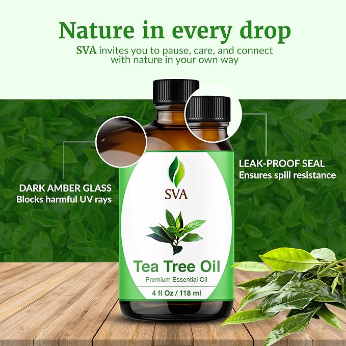 SVA Tea Tree Essential Oil – 4 Fl Oz – 100% Natural Tea Tree Oil - Image 7