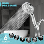 6-Setting Shower Head with Handheld, JDO High Pressure Hand held Shower Head - Image 2