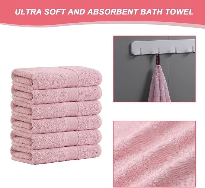Aibaser Bath Towels, 27x54inch - Image 2