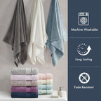 Madison Park Turkish 100% Cotton Towel Set, 600Gsm Luxury Premium Weight - Image 6
