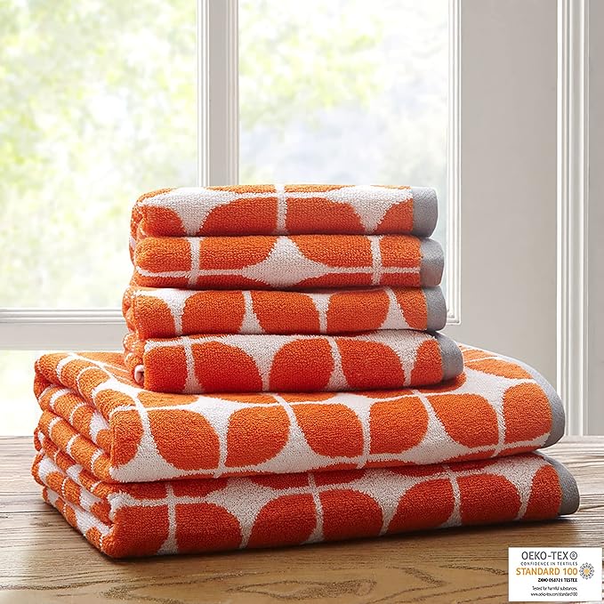 Intelligent Design Lita Cotton Bathroom Towels, Jacquard Highly Absorbent Bath - Image 3