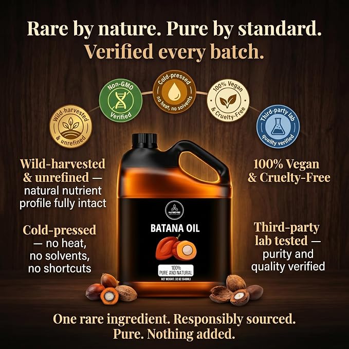 Naturevibe Botanicals Batana Oil 32 oz 100% Pure & Natural Oil - Image 7