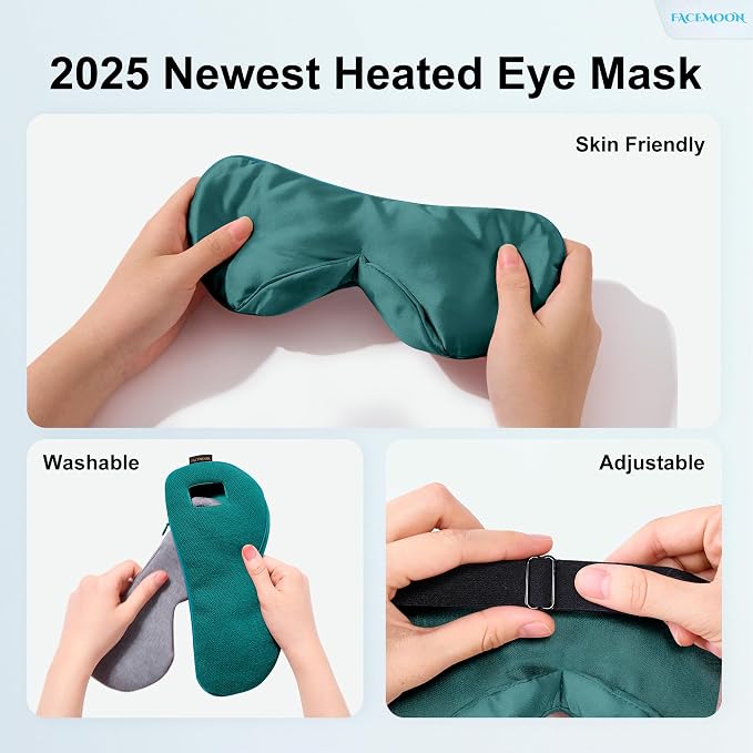 FACEMOON Heated Eye Mask for Dry Eyes: Electric Warm Compress for Blepharitis - Image 7