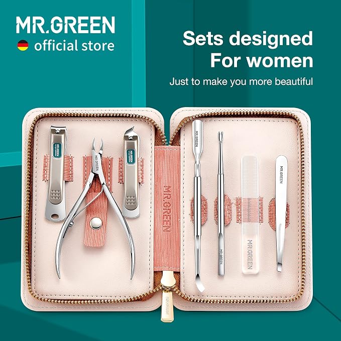 MR.GREEN 7in1 Manicure Sets Personal Care Tools Stainless Steel Professional - Image 2