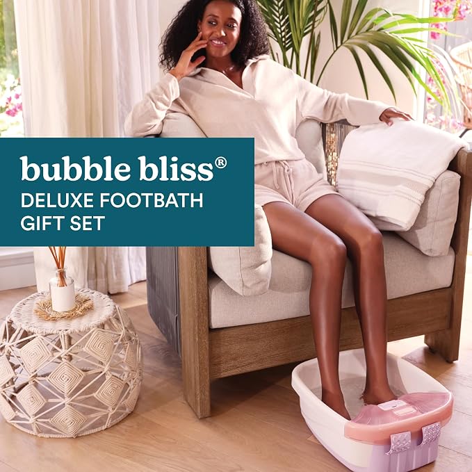 Homedics Bubble Bliss Deluxe Footbath Gift Set – Maintain Heat Foot Spa - Image 2