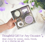 Mothers Day Gifts for Mom – Lavender Spa Gift Box, Small Candle Set - Image 8