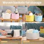 Happyiren Baby Blue Cute Woven Storage Basket - Image 8