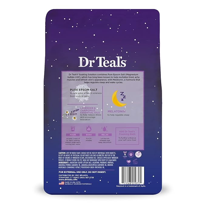Dr Teal's Pure Epsom Magnesium Salt Soak, Sleep Blend - Image 10