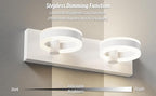 LED Bathroom Light Fixtures, 15inch White Vanity Lights, Modern 2 Light Acrylic - Image 5