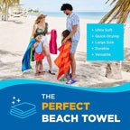 Kaufman - Soft Oversized Beach Towels in Bulk | 30" x 60" Velour Striped Beach - Image 2