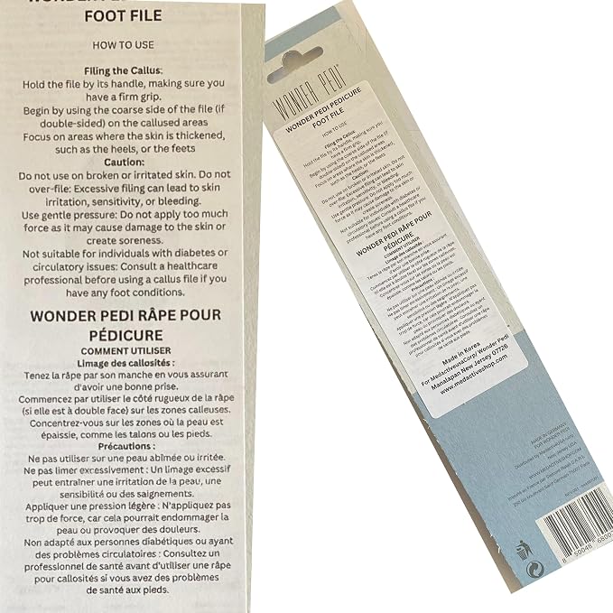 Made in Germany Double Sided Foot File Callus Remover, Stainless Steel and - Image 8