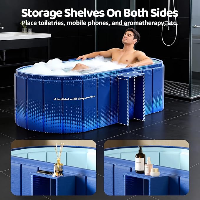 Portable Foldable Bathtub, Freestanding Bathtub No Installation, Bathroom SPA - Image 3