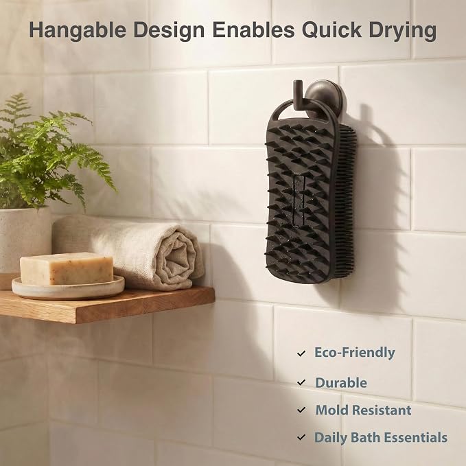 2 PC Silicone Body Scrubber, 2 in 1 Exfoliating Shower Bath Scrubber, Soft - Image 5