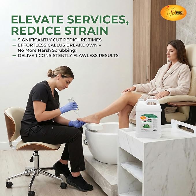 SPA REDI - Callus Remover for Feet Gel, Mint and Eucalyptus, 128 Oz - - Image 3