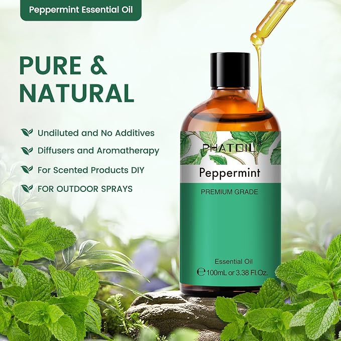 PHATOIL Peppermint Essential Oil, Huge 3.38 Fl Oz Pure and Natural, Premium - Image 2