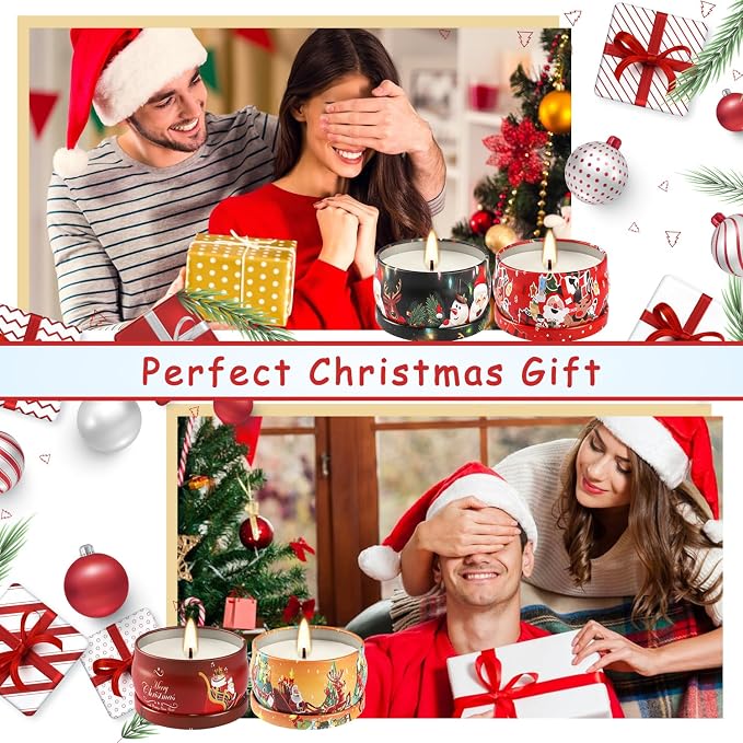 YOROXRG 36 Pack Christmas Scented Candles Gift Set 2.5oz Strong Fragrance jar - Image 8