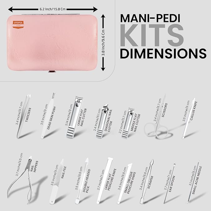 Utopia Care - Manicure Kit for Women and Men, Manicure Set - Image 2