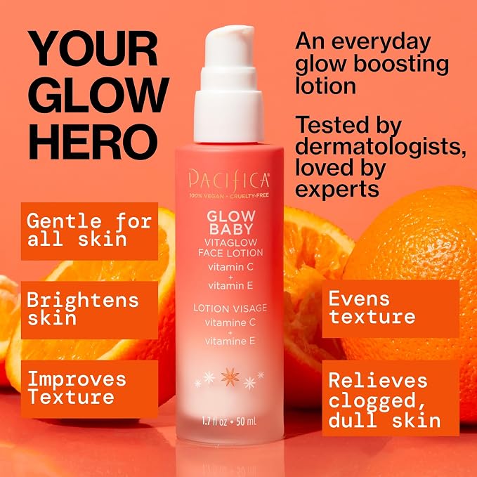 Pacifica Vitamin C Face Lotion Glow Baby VitaGlow Face Moisturizer Glow Recipe - Image 2