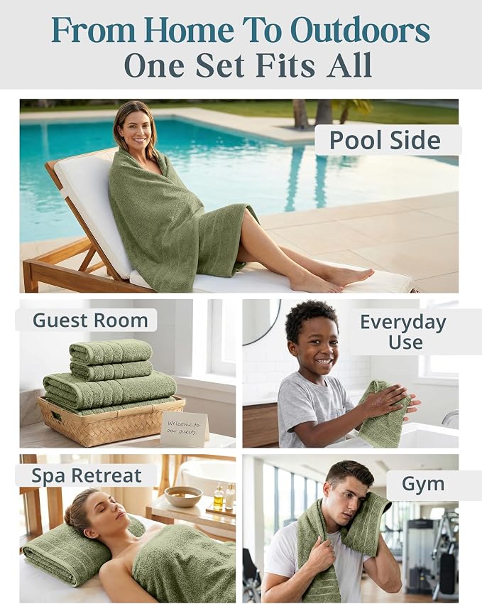 Casa Platino 100% Luxury Bath Towel Pack of 12 - Image 6