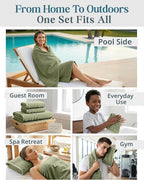 24-Piece Luxury Bathroom Towel Sets – 100% Cotton Bath Towel, 2 Bath Sheets - Image 6