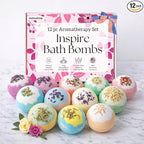 EvolutionUSA 12 Inspire Bath Bombs by EvolutionUSA