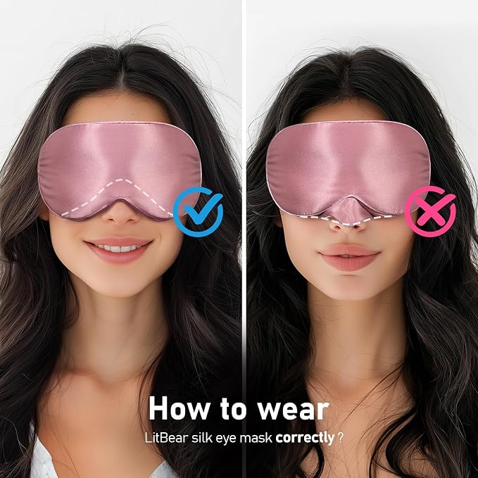 LitBear 100% 22 Momme Mulberry Silk Sleep Mask - Image 8