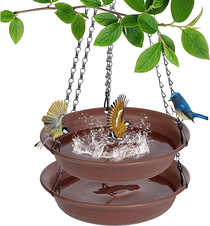 VUWEZ Hanging Bird Bath, Hanging Bird Water Feeder by VUWEZ