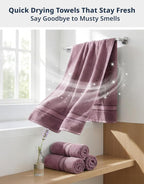 LANE LINEN 100% Cotton Large Bath Towels Set of 4 - Image 7