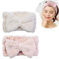 Chloven 2 Pack Microfiber Bowtie Headbands Facial Makeup Headband Cosmetic by ChlovenUS