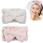 Chloven 2 Pack Microfiber Bowtie Headbands Facial Makeup Headband Cosmetic by ChlovenUS