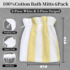 VOOVA & MOVAS Bath Washcloths 6-Pack, 8.3x6.3 Inch 100% Cotton Soft Absorbent - Image 2