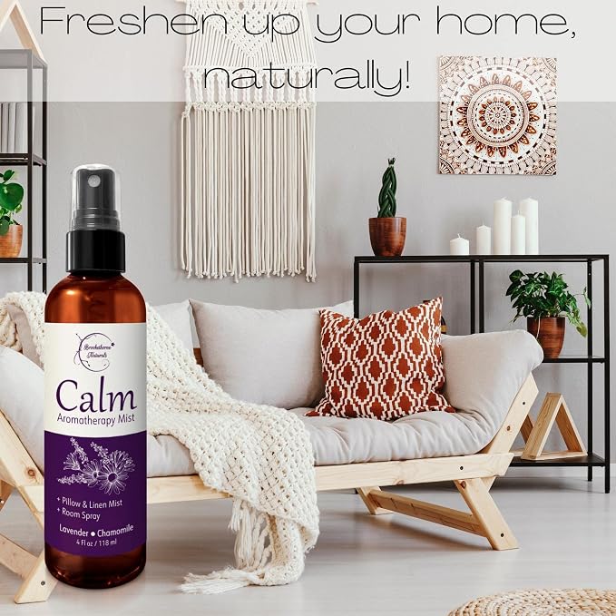 Calm Aromatherapy Mist with Lavender & Chamomile Essential Oil. Natural Sleep & - Image 4