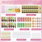 128 PCS Spa Party Supplies for Women, Spa Kit Include Lip Balm, Facial Masks - Image 2