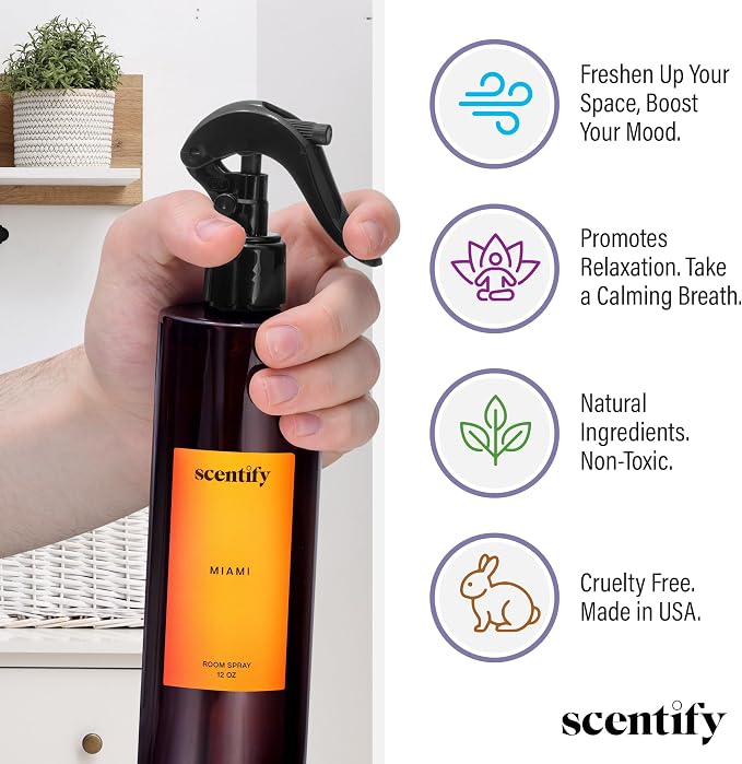 Scentify Miami Odor Neutralizing Room Spray – Luxury Cashmere, Floral & Musky - Image 5