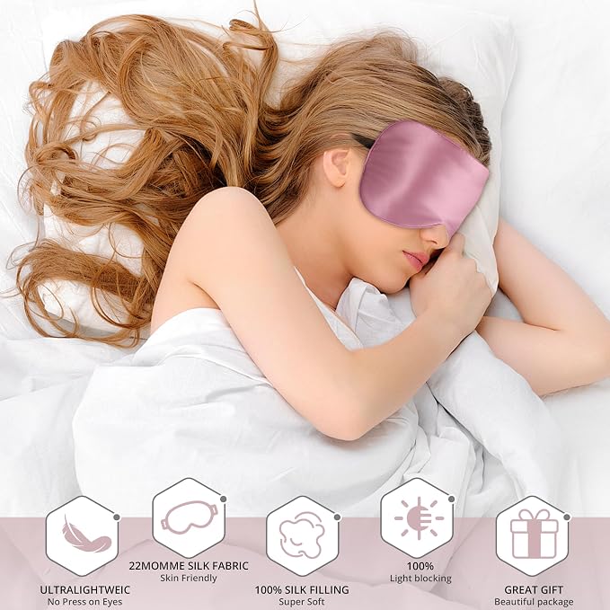 Sleep Mask, Silk Eye Mask for Sleeping - Image 3