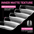 UNA GELLA Short Square Gel Nail Tips 216pcs Short Square Press on Nails - Image 7