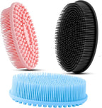 3 Pack Silicone Body Scrubber, Soft Silicone Loofah Exfoliating Body Scrubber by Slergut