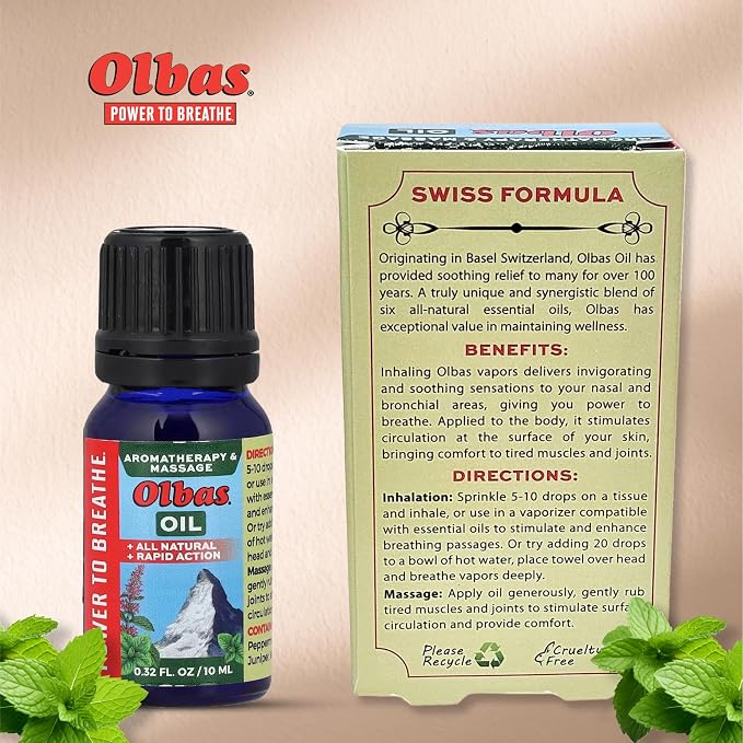 Olbas Massage and Aromatherapy Oil, 0.32 Fl Oz, Body Massage Oil, Swiss Herbal - Image 6