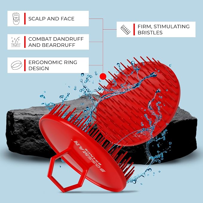 Bossman Scalp Massager & Shampoo Brush – Scalp Exfoliator Brush – Head Scrubber - Image 3