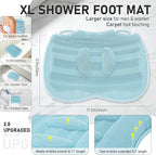 XL Shower Foot Scrubber Mat, Silicone Feet Massage Scrubber in Shower Clean - Image 2