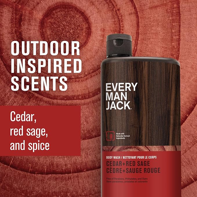 Every Man Jack Nourishing Cedar + Red Sage Mens Body Wash - Image 3