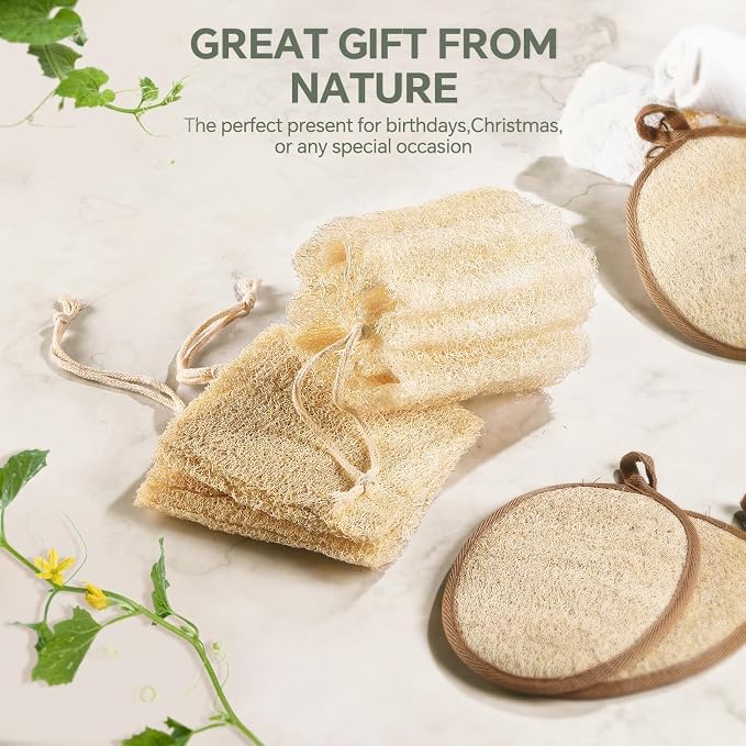 3PCS Egyptian Natural Loofah Exfoliating Body Scrubber, Natural Real Egyptian - Image 7