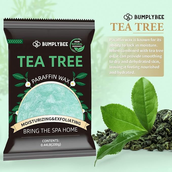 BUMPLYBEE Paraffin Wax for Hand and Feet, 10 Pack Tea Tree Paraffin Wax Refills - Image 3