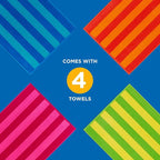 Kaufman - Soft Oversized Beach Towels in Bulk | 29" x 58" Velour Striped Towel - Image 7