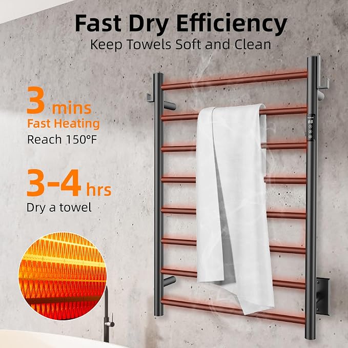 P&Dlusir Towel Warmer, Heated Towel Rack - Image 3