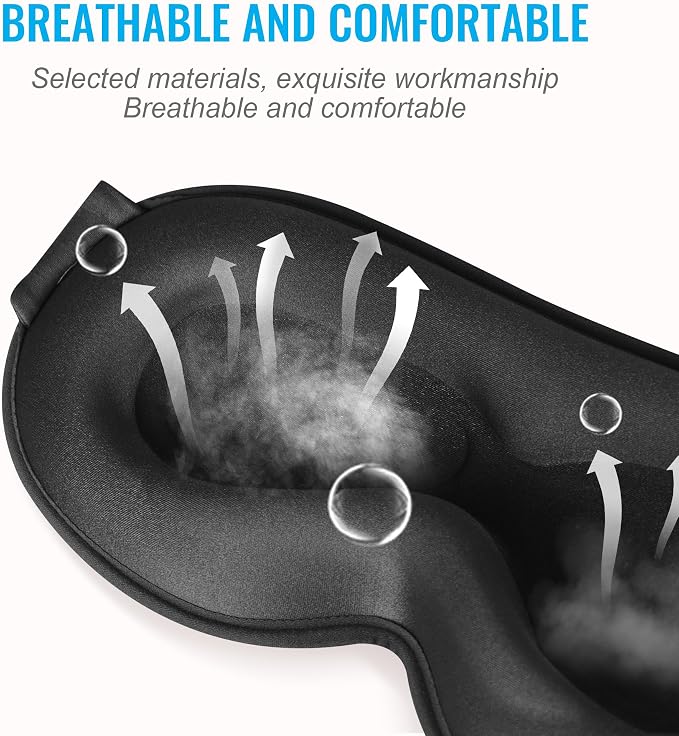 Sleep Mask, Upgraded 3D Deep Contoured Eye Mask - Image 2