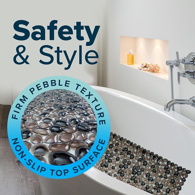 SlipX Solutions Non Slip Pebble Bath Mat - Image 3